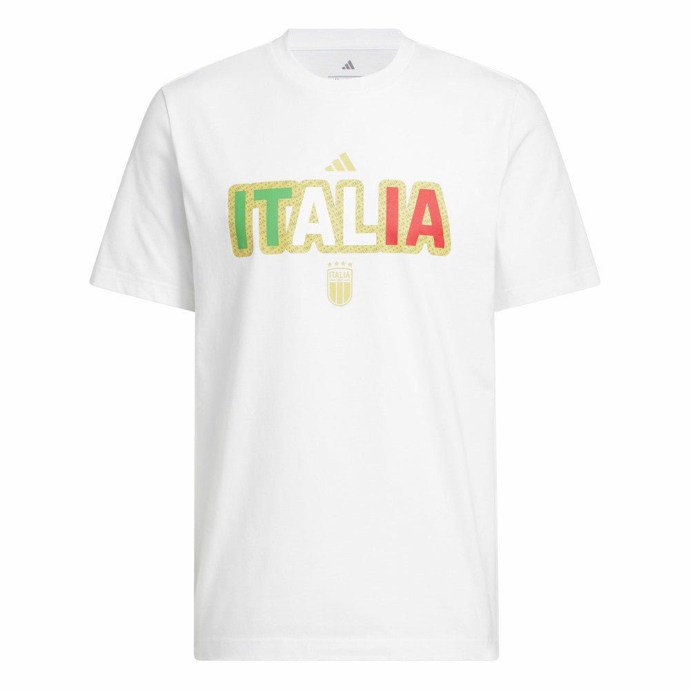 Adidas Italy National Team Jerseys Hook T-Shirts - White