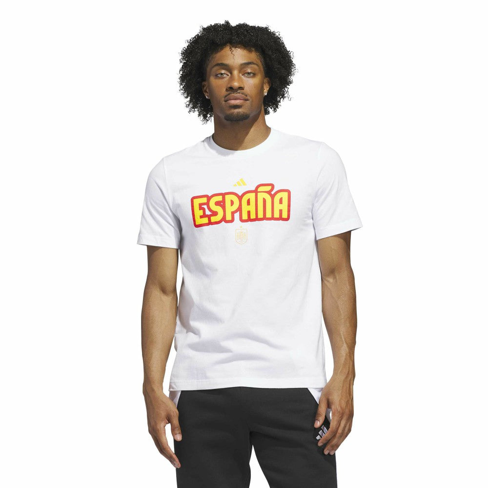 Adidas Spain National Team Jerseys Hook T-Shirts - White
