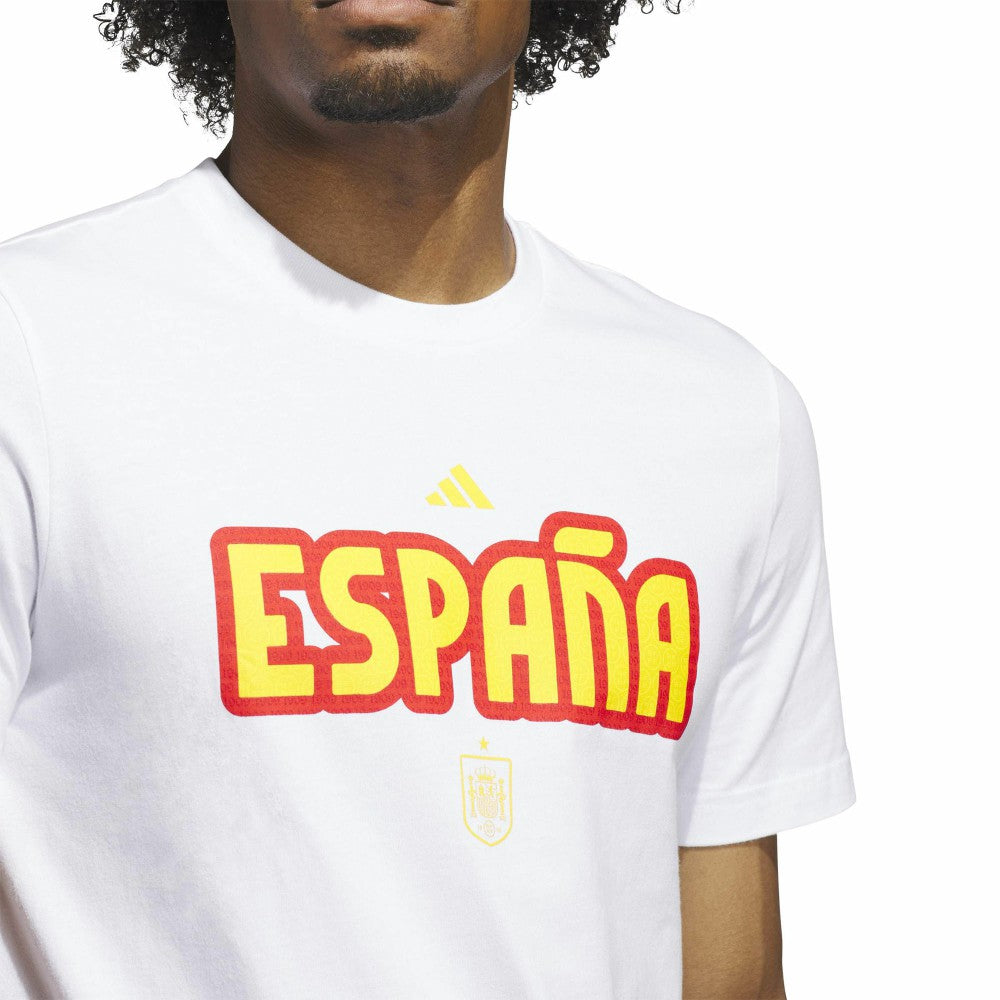 Adidas Spain National Team Jerseys Hook T-Shirts - White