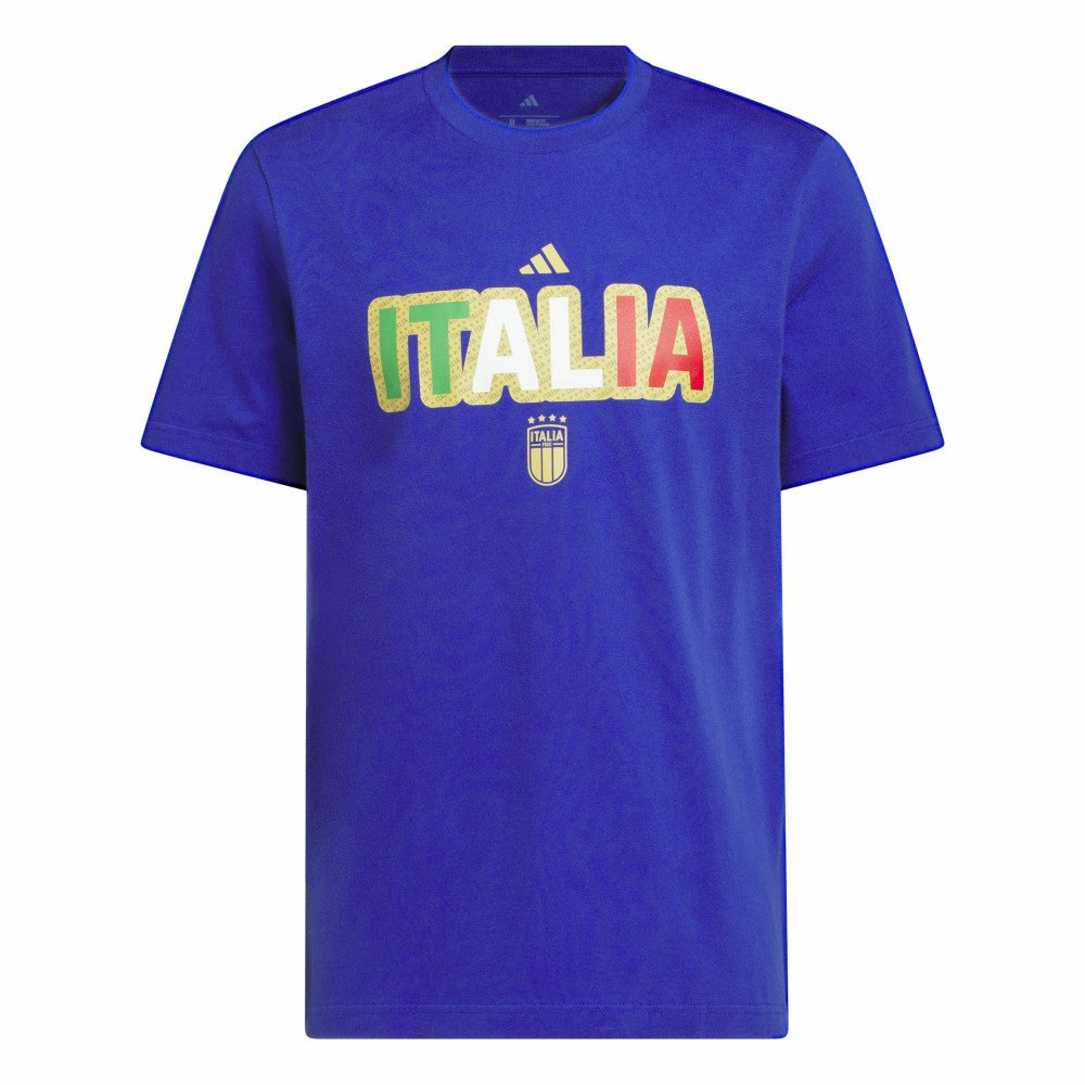 Adidas Italy National Team Jerseys Hook T-Shirts - Blue