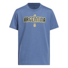 Adidas Argentina National Team Youth Jerseys Hook T-Shirts - Blue
