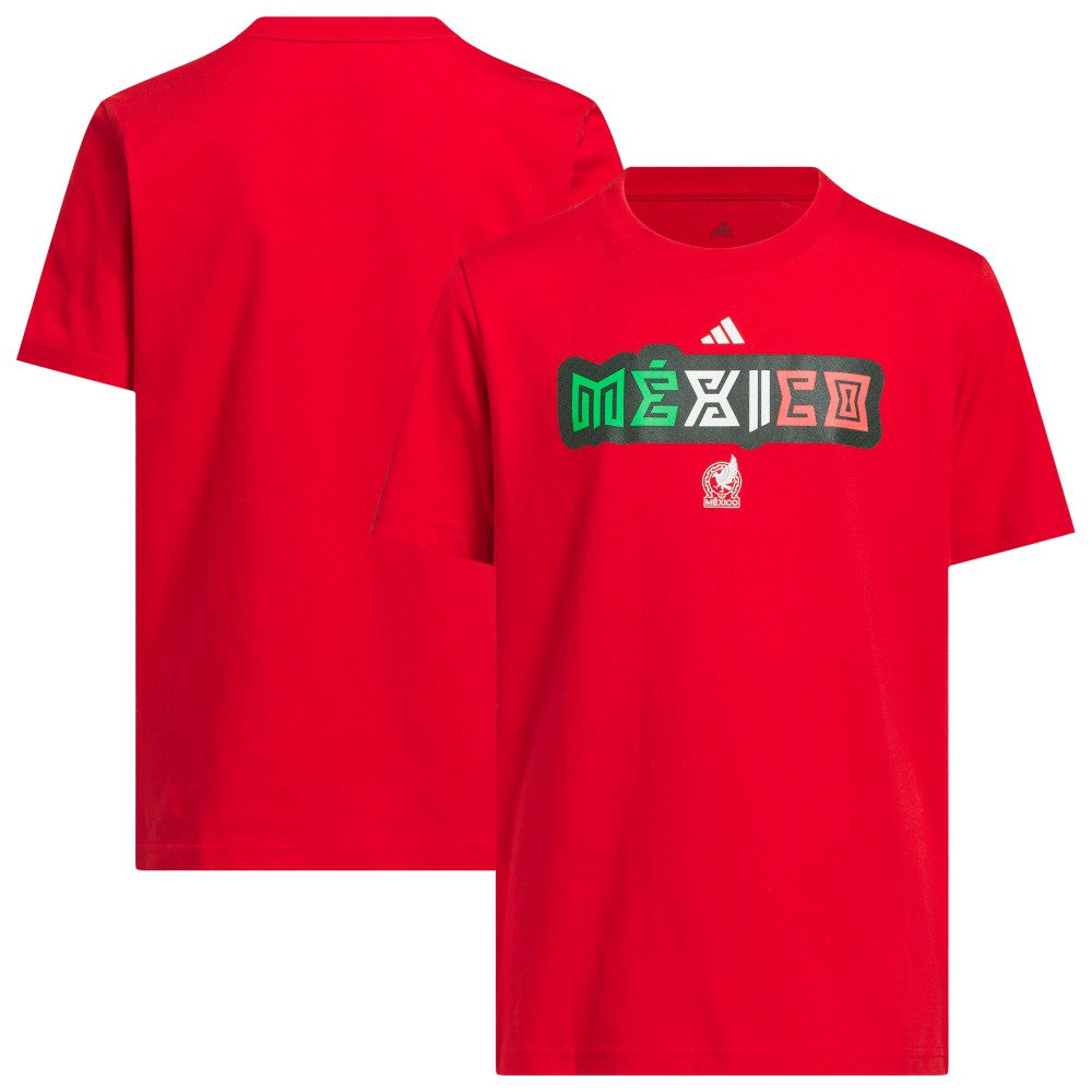 Adidas Mexico National Team Youth Jerseys Hook T-Shirts - Red