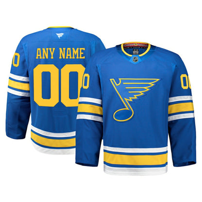 St. Louis Blues Fanatics Home Authentic Pro Custom Jersey - Blue | NHL Jerseys