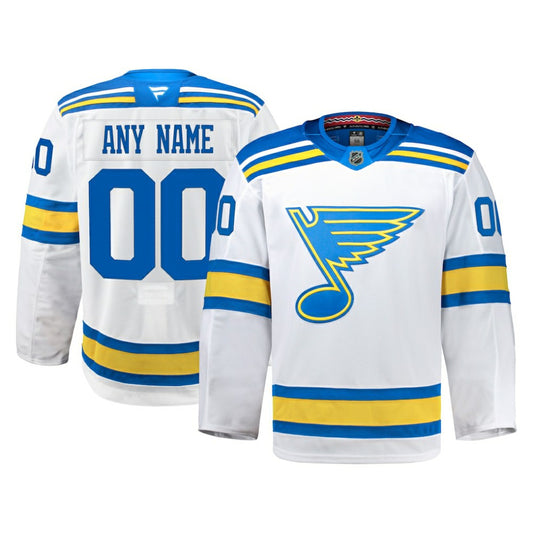 St. Louis Blues Fanatics Away Authentic Pro Custom Jersey - White | NHL Jerseys