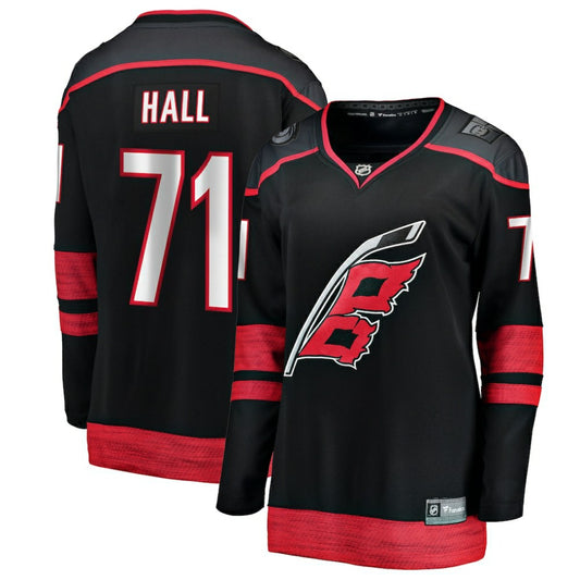 Taylor Hall Carolina Hurricanes Fanatics Women's Home Breakaway Player Jersey - Black | NHL Jerseys