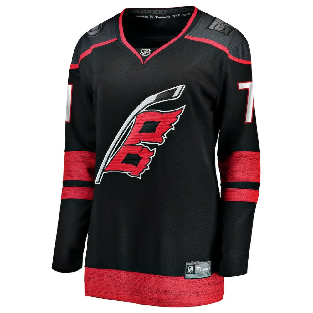 Taylor Hall Carolina Hurricanes Fanatics Women's Home Breakaway Player Jersey - Black | NHL Jerseys