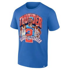NBA - Shai Gilgeous-Alexander Oklahoma City Thunder Quick Pass T-Shirt - Blue