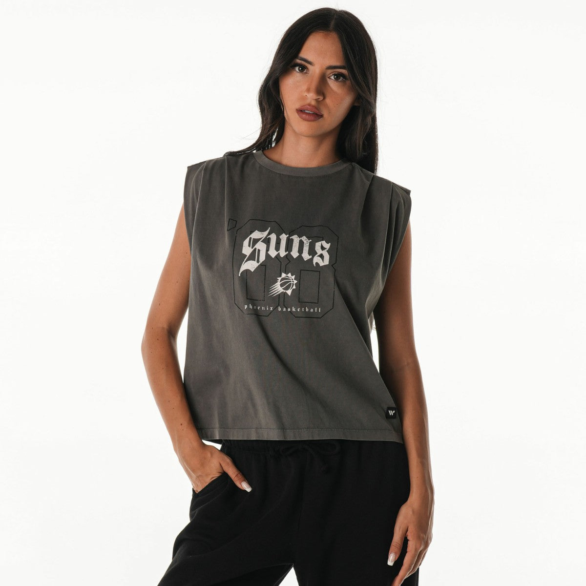 NBA - Phoenix Suns The Wild Collective Unisex 2025/26 City Edition Boxy Cropped Darted Tank Top - Gray