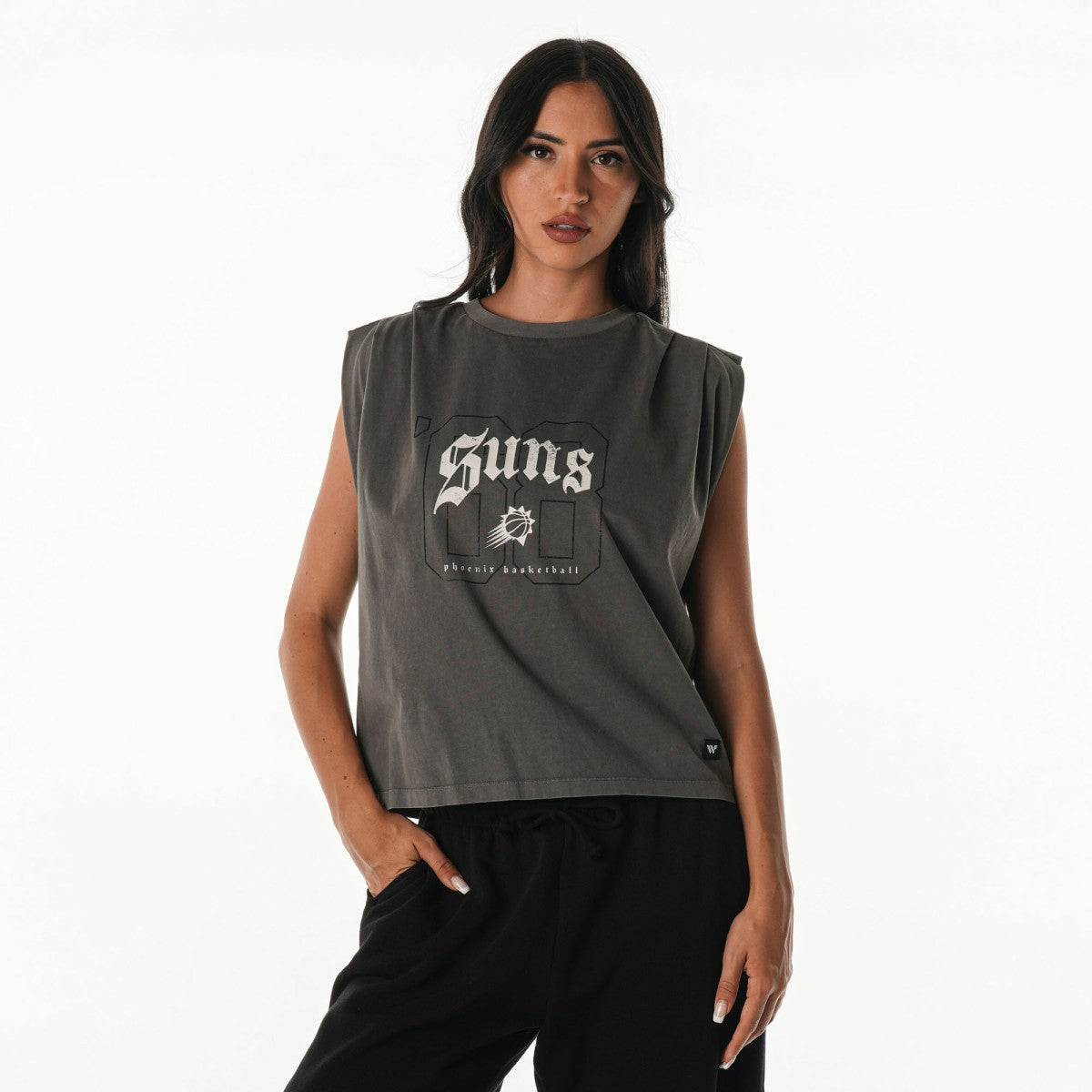 NBA - Phoenix Suns The Wild Collective Unisex 2025/26 City Edition Boxy Cropped Darted Tank Top - Gray