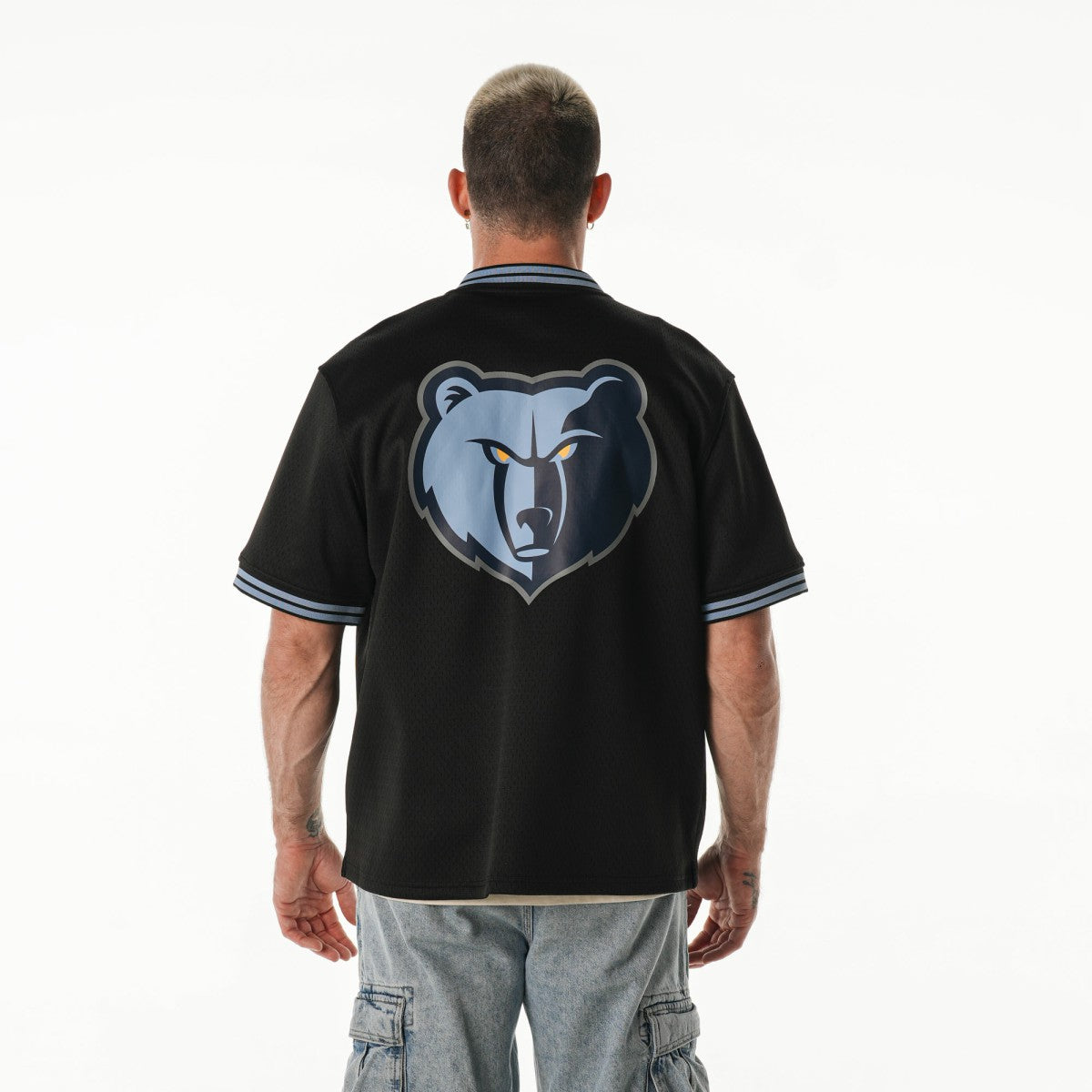 NBA - Memphis Grizzlies The Wild Collective Unisex Mesh Full-Zip T-Shirt - Black