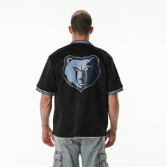 NBA - Memphis Grizzlies The Wild Collective Unisex Mesh Full-Zip T-Shirt - Black