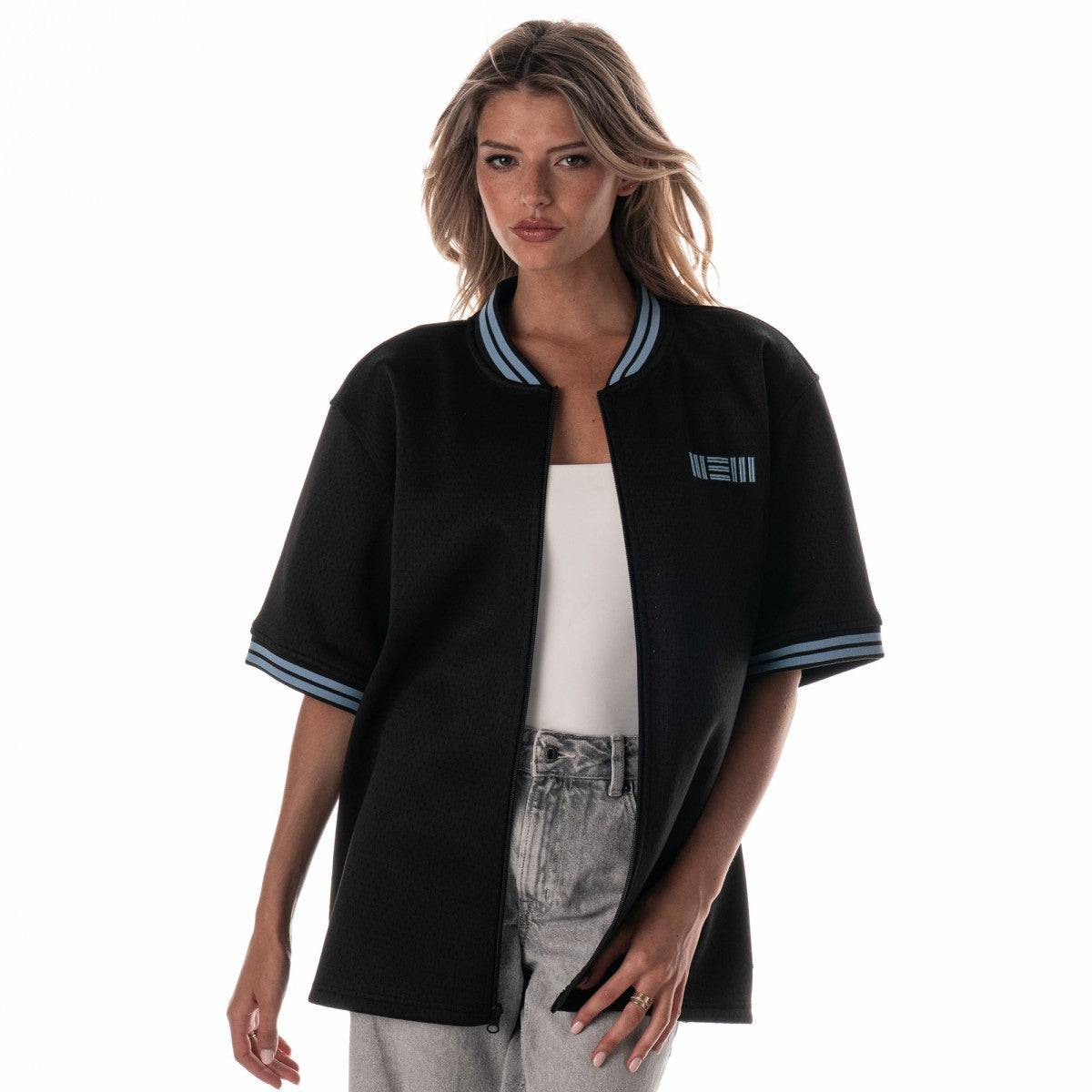 NBA - Memphis Grizzlies The Wild Collective Unisex Mesh Full-Zip T-Shirt - Black