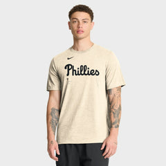Philadelphia Phillies Nike Wordmark Tri-Blend T-Shirt On Sale
