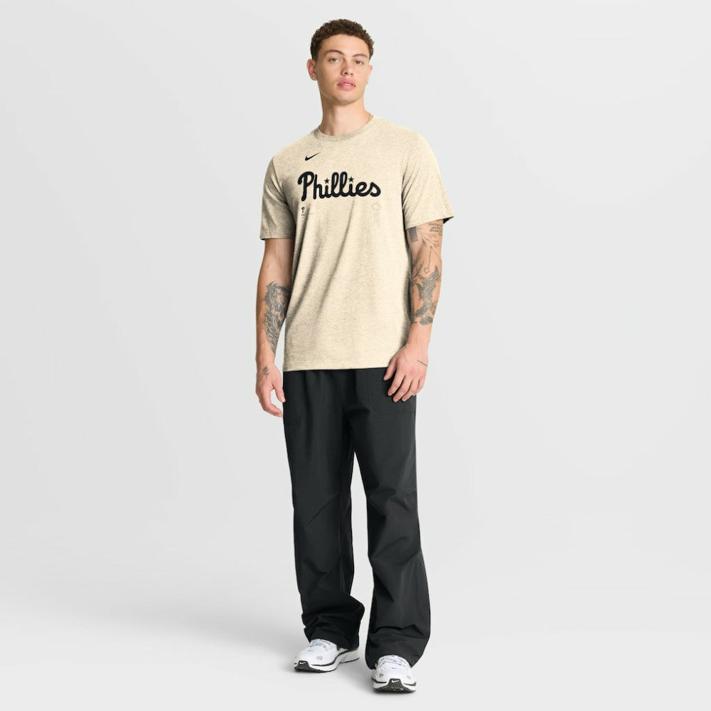 Philadelphia Phillies Nike Wordmark Tri-Blend T-Shirt On Sale