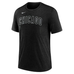 Chicago Cubs Nike Wordmark Tri-Blend T-Shirt On Sale