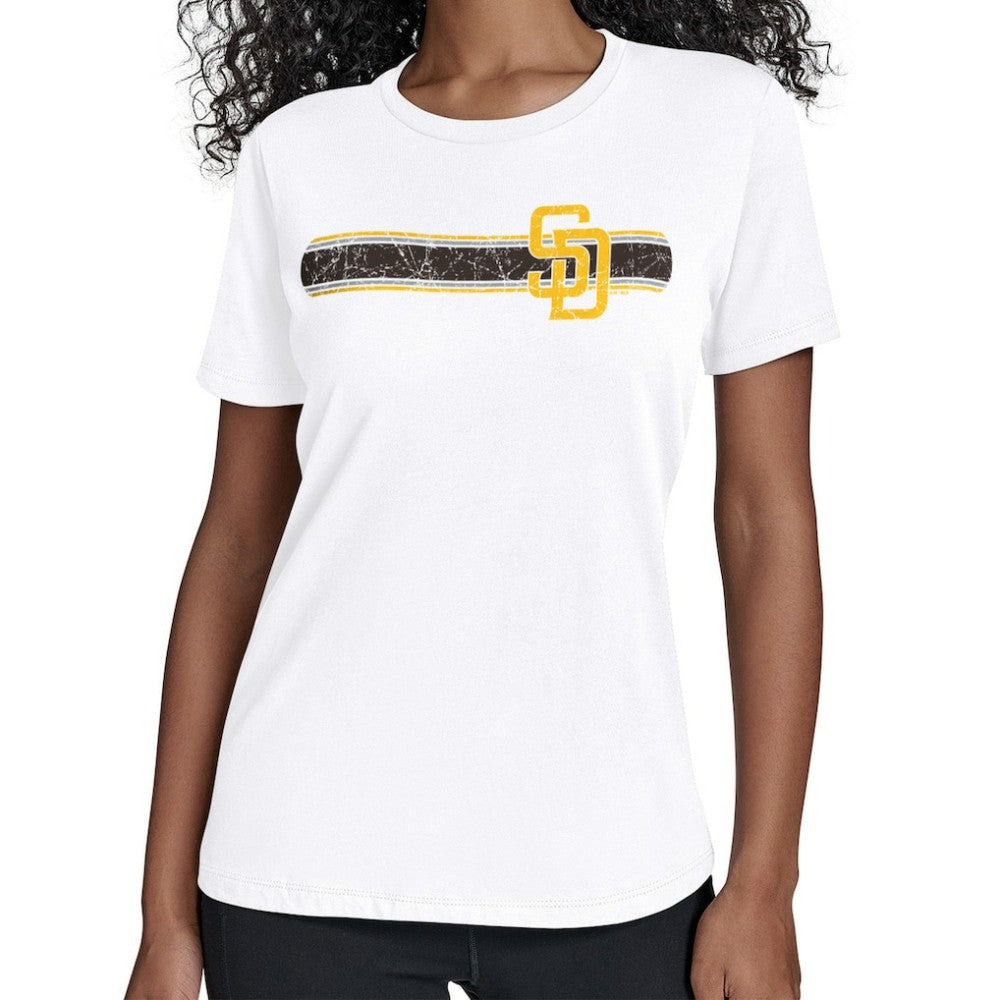San Diego Padres Starter Women's Team Stripe T-Shirt On Sale
