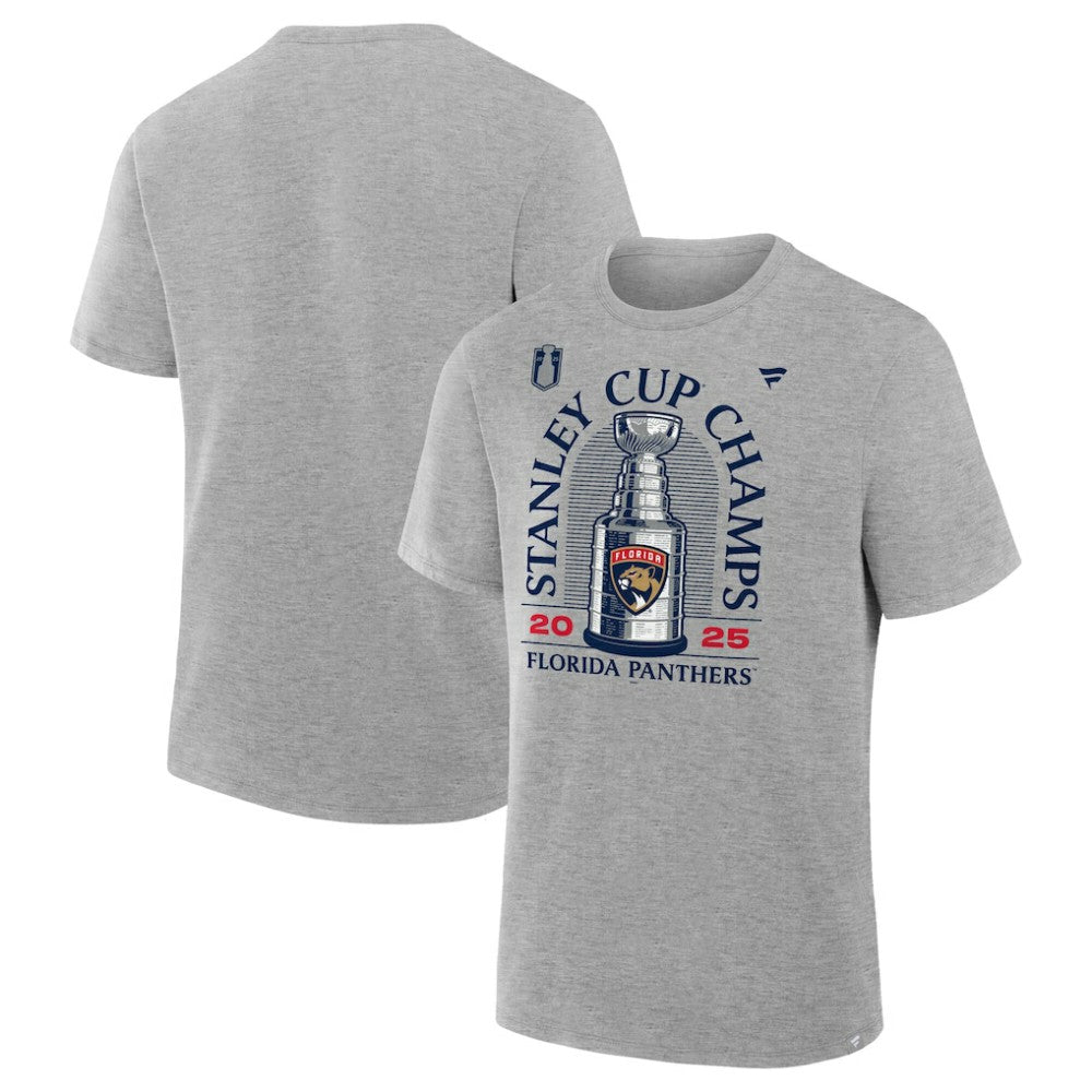 Florida Panthers - Fanatics 2025 Stanley Cup Champions Locker Room T-Shirt Heather Gray