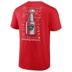 Florida Panthers - Fanatics 2025 Stanley Cup Champions Signature Roster T-Shirt Red