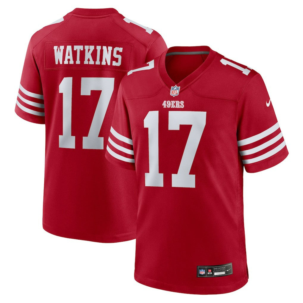 Jordan Watkins San Francisco 49ers Team Game Jersey Scarlet - Nike