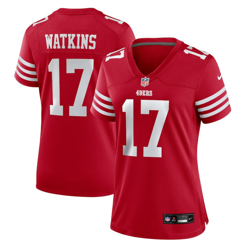 Jordan Watkins San Francisco 49ers Women's Team Game Jersey Scarlet - Nike