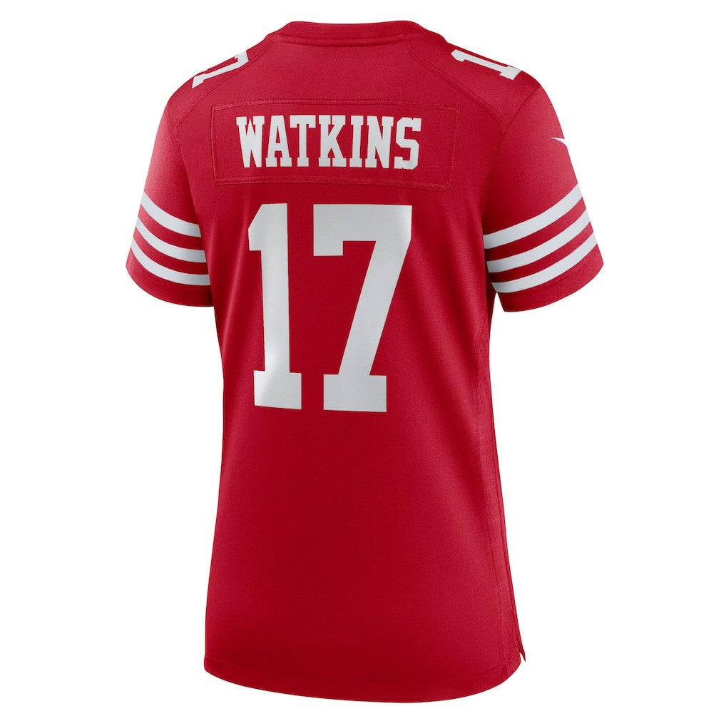 Jordan Watkins San Francisco 49ers Women's Team Game Jersey Scarlet - Nike