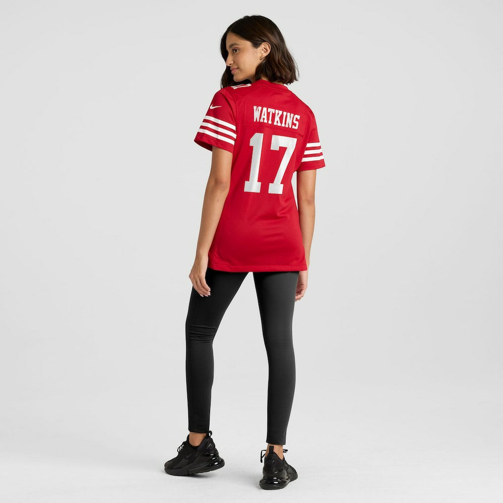 Jordan Watkins San Francisco 49ers Women's Team Game Jersey Scarlet - Nike