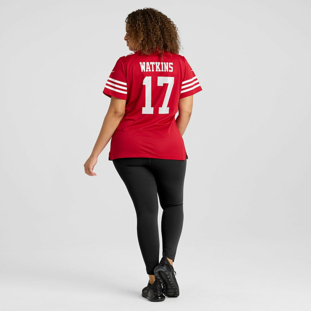 Jordan Watkins San Francisco 49ers Women's Team Game Jersey Scarlet - Nike