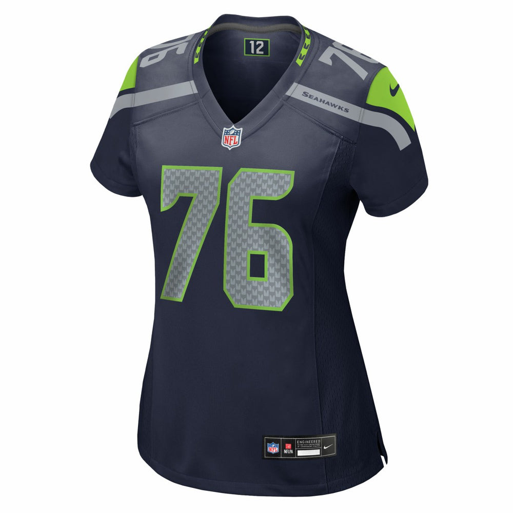 Grey Zabel Seattle Seahawks Women's Team Game Jersey College Navy - Nike