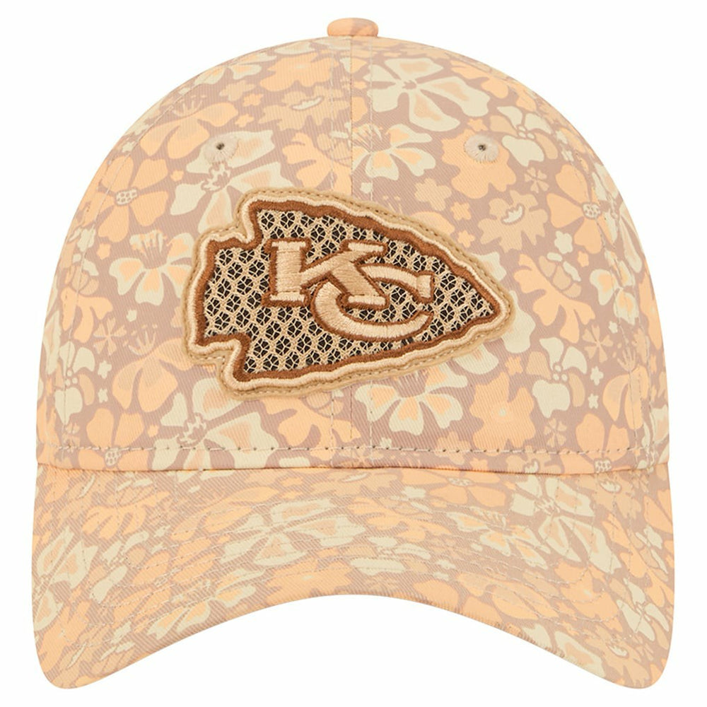 Kansas City Chiefs New Era Women's Floral 9TWENTY Adjustable Hat Tan - NFL