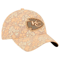 Kansas City Chiefs New Era Women's Floral 9TWENTY Adjustable Hat Tan - NFL