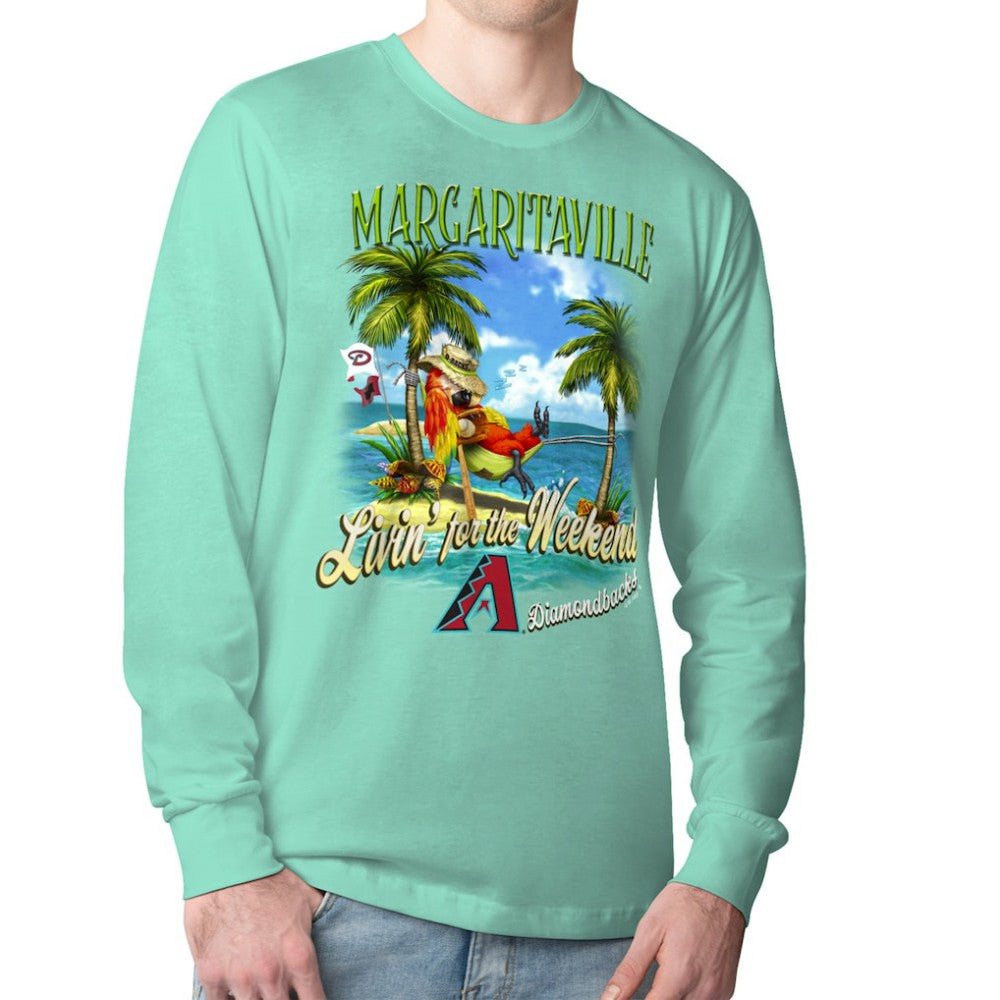 Arizona Diamondbacks Margaritaville Livin' for the Weekend Long Sleeve T-Shirt On Sale