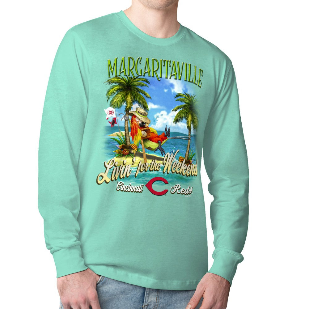 Cincinnati Reds Margaritaville Livin' for the Weekend Long Sleeve T-Shirt Near Me