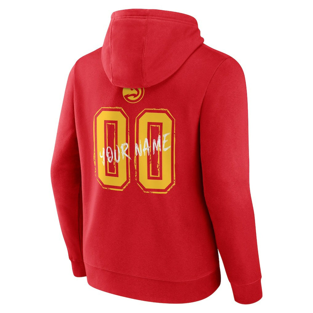 NBA - Atlanta Hawks Hustle Custom Pullover Hoodie - Red