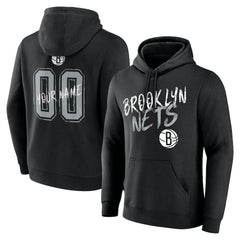 NBA - Brooklyn Nets Hustle Custom Pullover Hoodie - Black