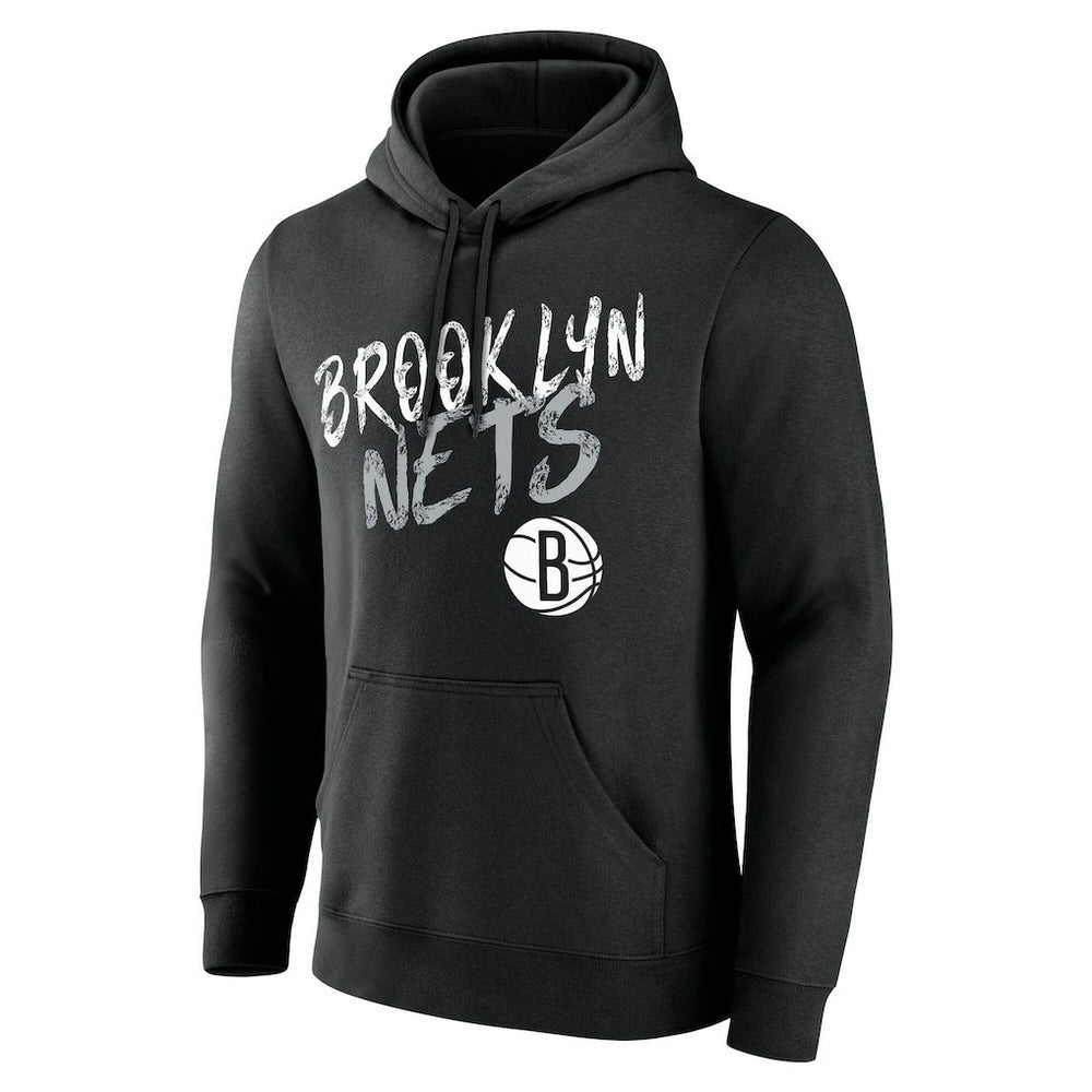 NBA - Brooklyn Nets Hustle Custom Pullover Hoodie - Black