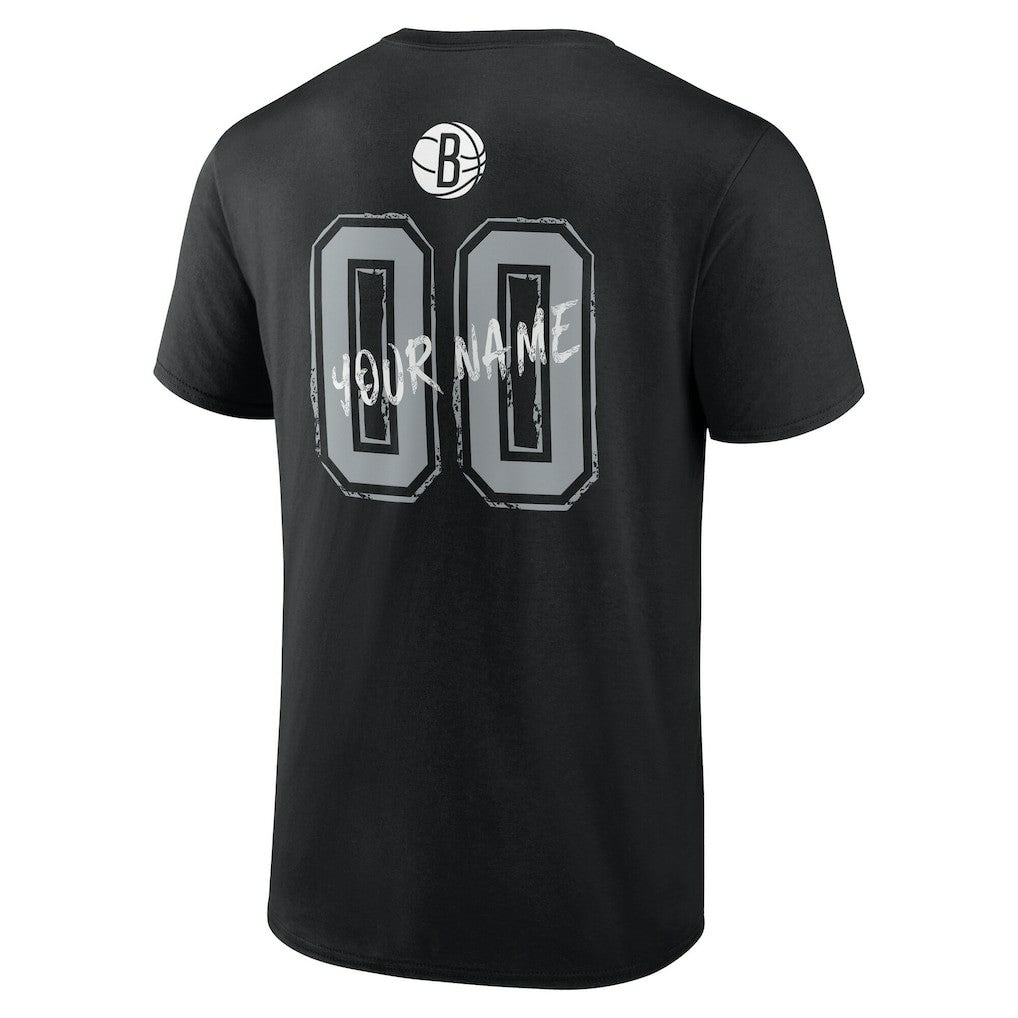 NBA - Brooklyn Nets Hustle Custom T-Shirt - Black