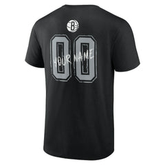 NBA - Brooklyn Nets Hustle Custom T-Shirt - Black