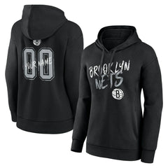 NBA - Brooklyn Nets Women's Hustle Custom Pullover Hoodie - Black