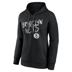 NBA - Brooklyn Nets Women's Hustle Custom Pullover Hoodie - Black