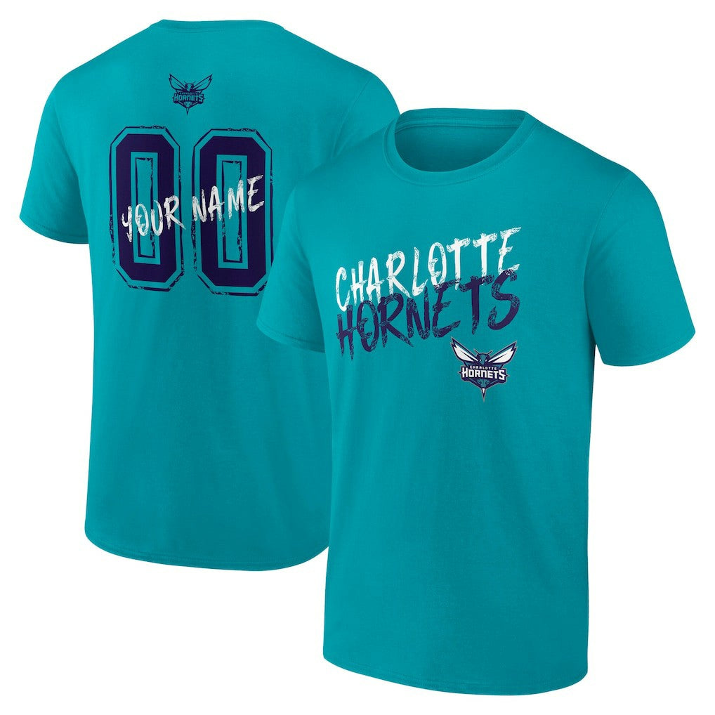 NBA - Charlotte Hornets Hustle Custom T-Shirt - Teal