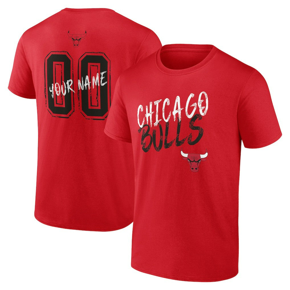 NBA - Chicago Bulls Hustle Custom T-Shirt - Red
