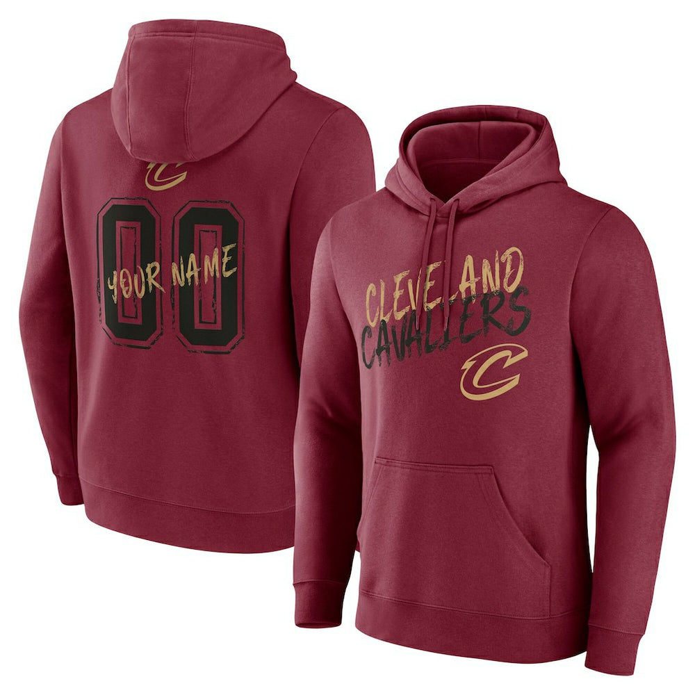 NBA - Cleveland Cavaliers Hustle Custom Pullover Hoodie - Wine