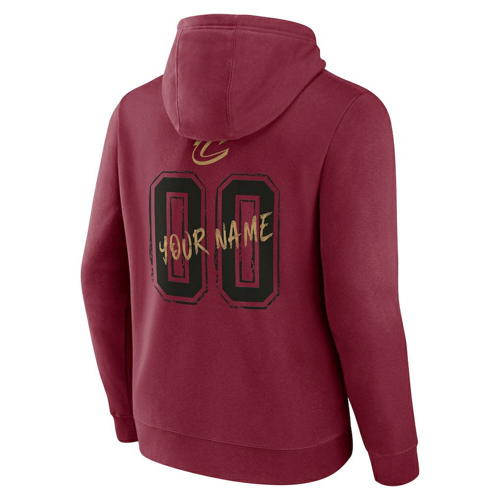 NBA - Cleveland Cavaliers Hustle Custom Pullover Hoodie - Wine