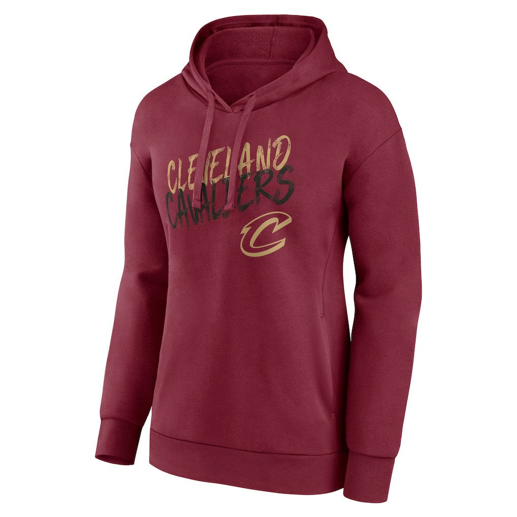 NBA - Cleveland Cavaliers Women's Hustle Custom Pullover Hoodie - Wine