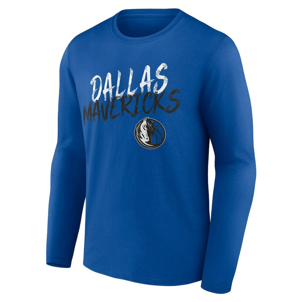 NBA - Dallas Mavericks Hustle Custom Long Sleeve T-Shirt - Blue