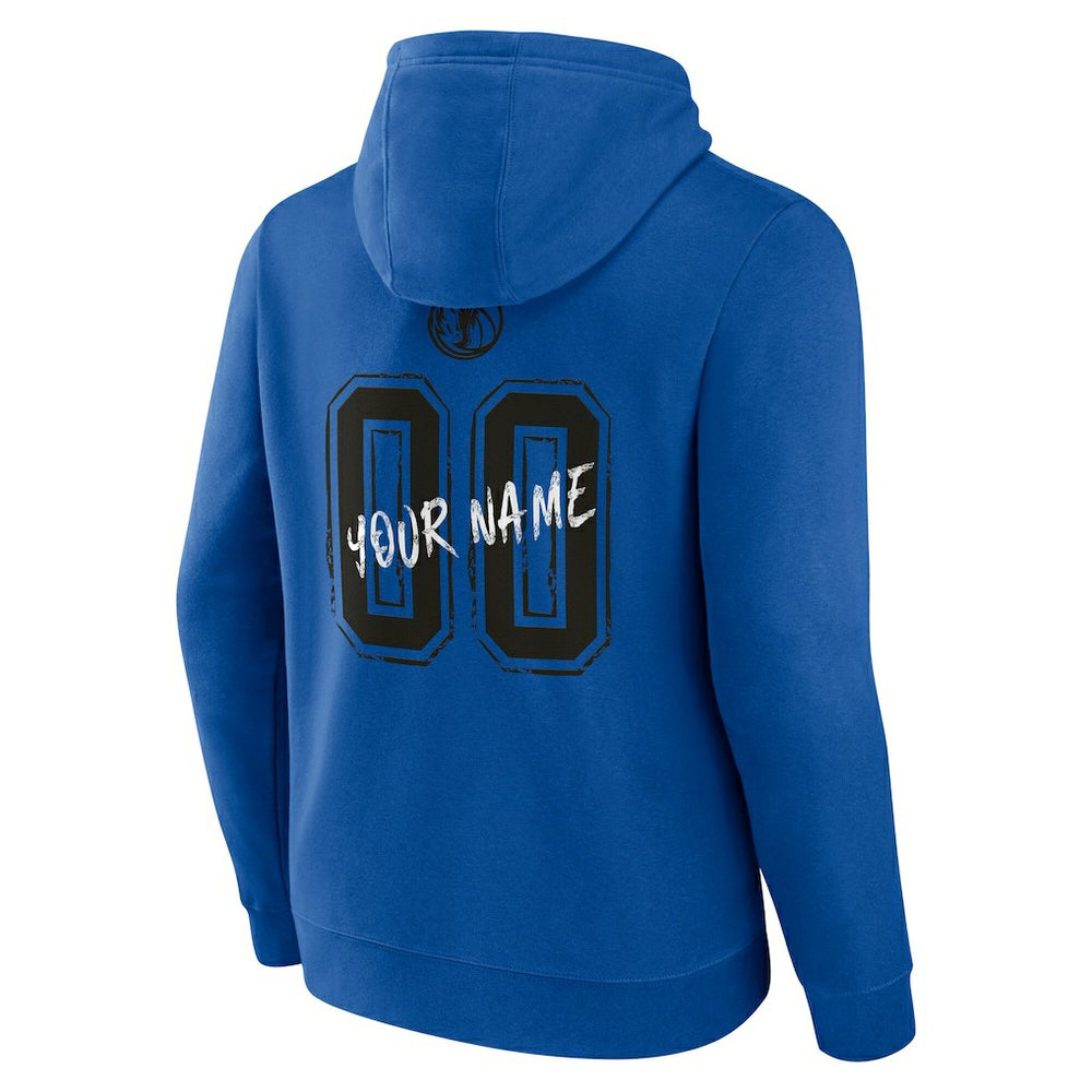 NBA - Dallas Mavericks Hustle Custom Pullover Hoodie - Blue