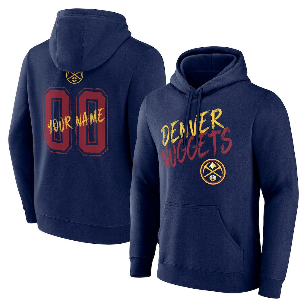NBA - Denver Nuggets Hustle Custom Pullover Hoodie - Navy
