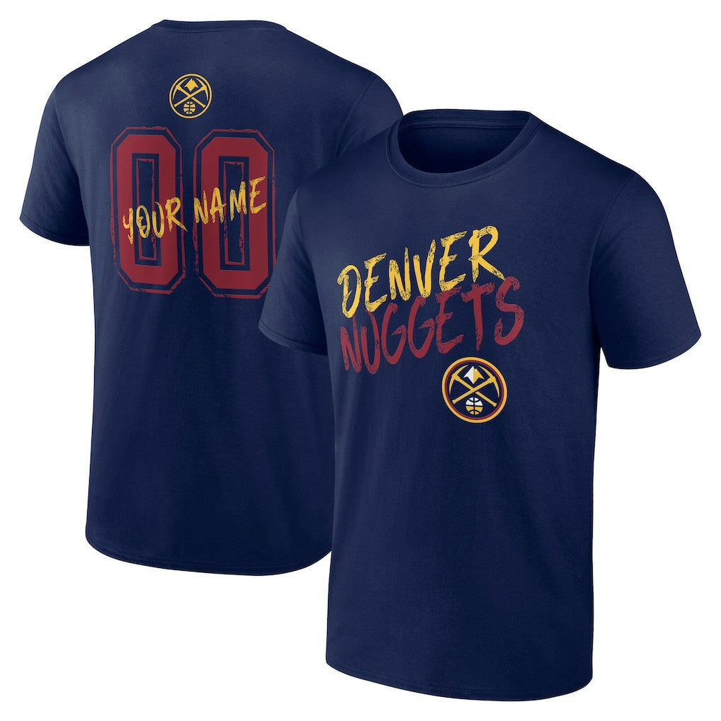 NBA - Denver Nuggets Hustle Custom T-Shirt - Navy