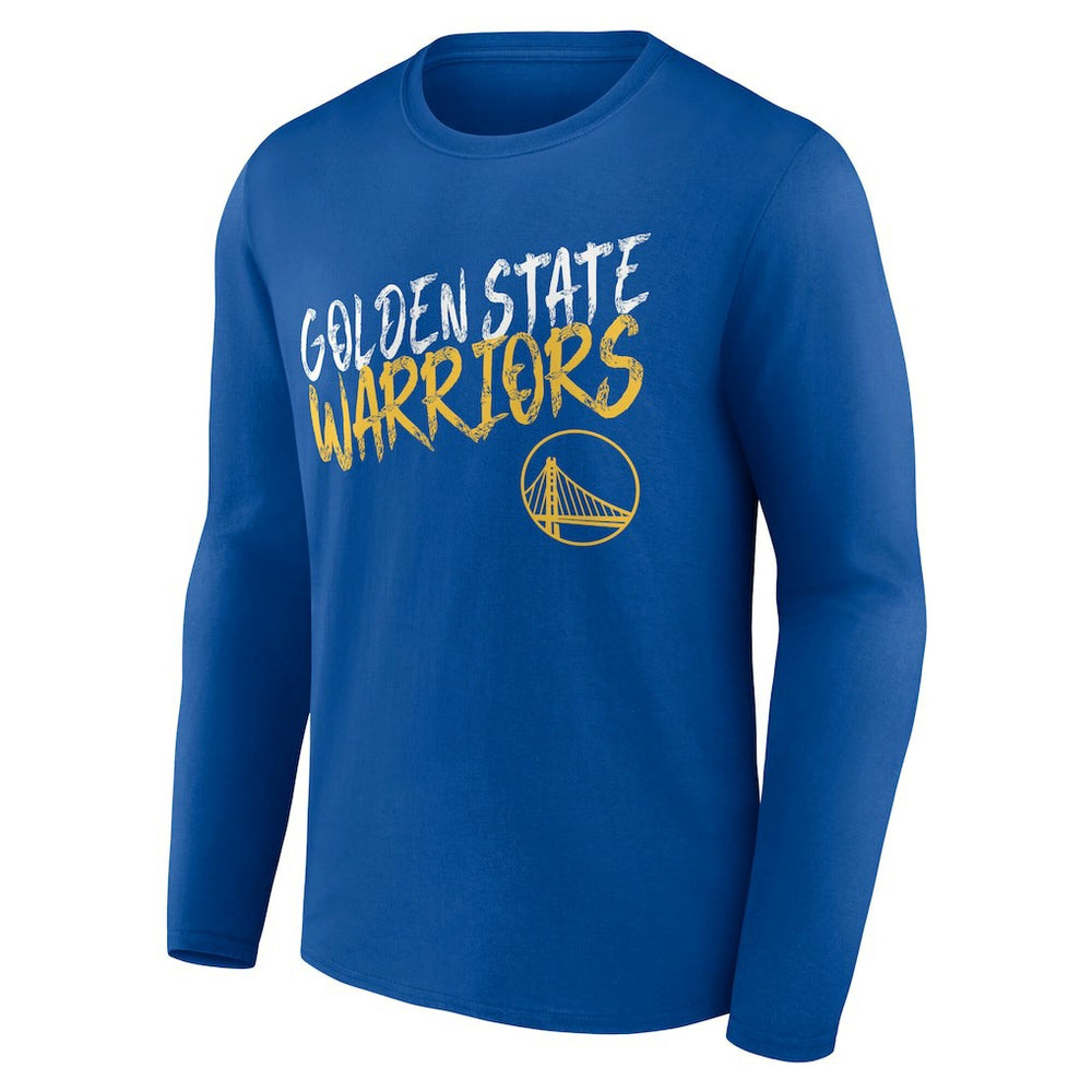 NBA - Golden State Warriors Hustle Custom Long Sleeve T-Shirt - Royal