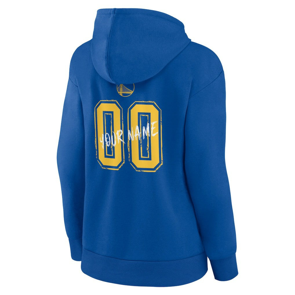 NBA - Golden State Warriors Women's Hustle Custom Pullover Hoodie - Royal